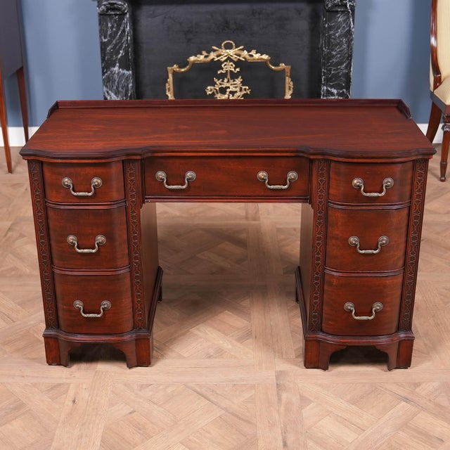 1990s 1990s Vintage Chippendale Style Mahogany Desk For Sale - Image 5 of 14