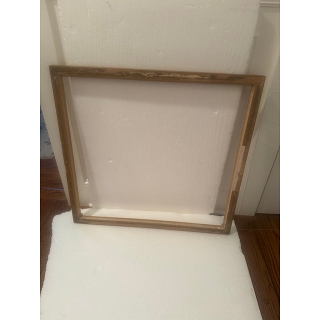 Gold Gilded Finished Corner Custom Picture Frame With Rosettes on the Corners For Sale - Image 8 of 8