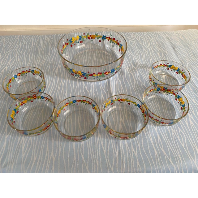 1990s Vintage Italian Glass Fruit and Dessert Bowls from Cerve, Macedonia, 1998, Set of 7 For Sale - Image 5 of 5
