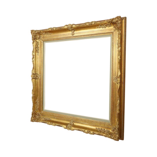 Beautiful and impressive gold frame, entirely in classic Baroque style, elaborately decorated with acanthus leaves,...