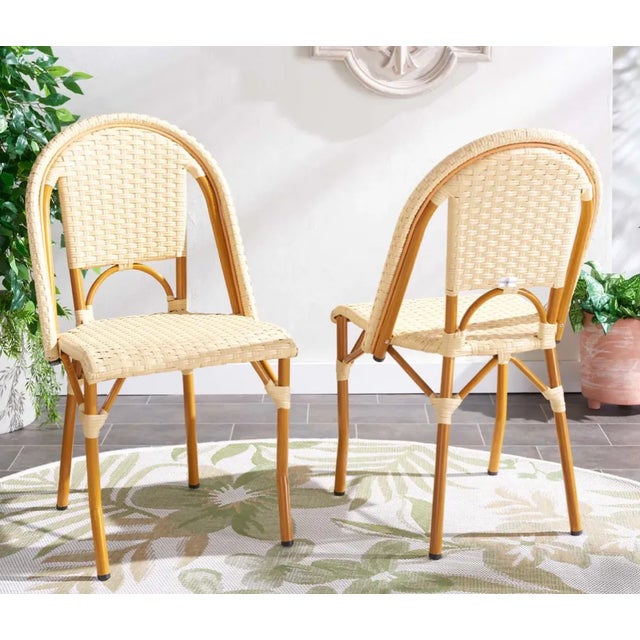 Contemporary California Side Chair, Set of 2 - Natural For Sale - Image 3 of 11