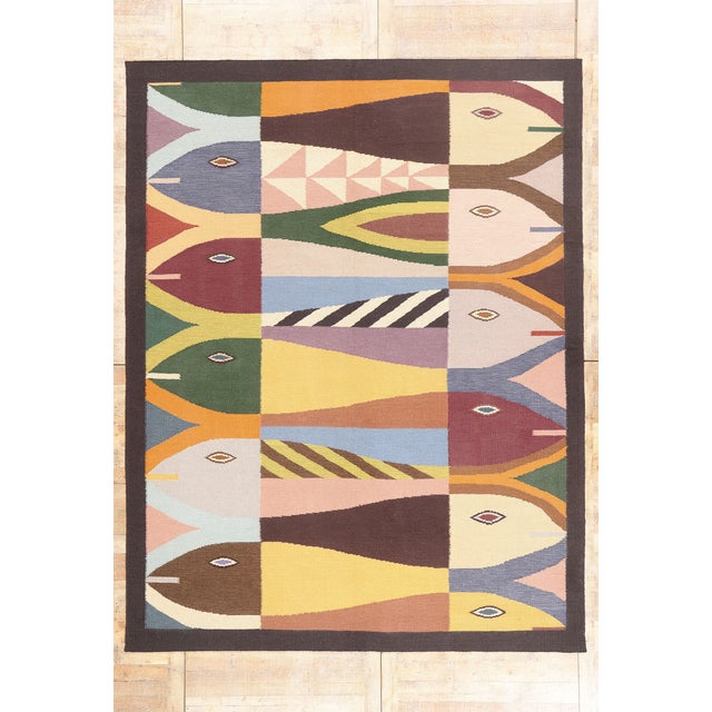 Contemporary Indian Kilim Rug, 09'05 X 12'02 For Sale - Image 10 of 10