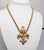 Mid-Century Modern Vintage Signed Napier Goldtone Fleur De Lis Pendant Necklace For Sale - Image 3 of 5