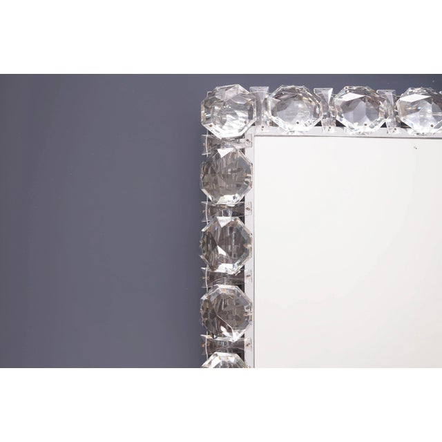 Mid-Century Modern Backlit Mirror with Crystals from Palwa, 1960s For Sale - Image 3 of 9