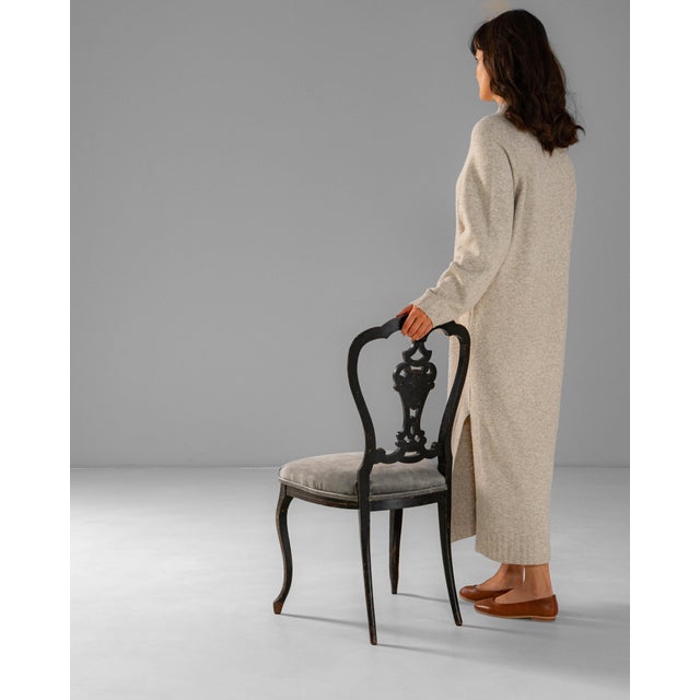 French 1860s French Louis XV Wooden Chair With Velvet Upholstered Seat For Sale - Image 3 of 18