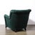 1950s Mid-Century Diamond Tufted Back Viridian Green Velvet Lounge Chair by James Mont For Sale - Image 5 of 10