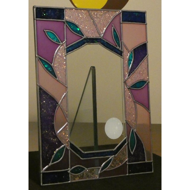 Table Photo Frame in Colored Glass and Tin by Vetreria Darte, Italy, 1990s For Sale - Image 6 of 6