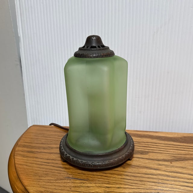 Design Plus Gallery presents a Star Shaped Frosted Glass Lantern from Leviton. This Art Deco frosted green glass motion...