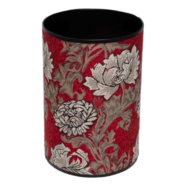 Chrysanthemums Red Waste Bin For Sale