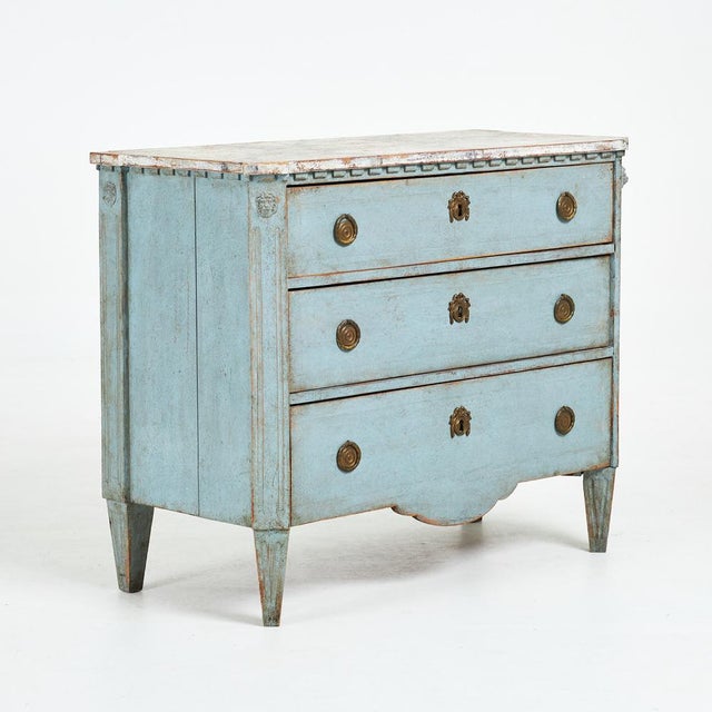 Gustavian (Swedish) Gustavian Chest of Drawers, 1850s For Sale - Image 3 of 5