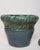 Ceramic Vintage Green and Blue Incised Ceramic Planter With Saucer by Deanna Nichols For Sale - Image 7 of 18
