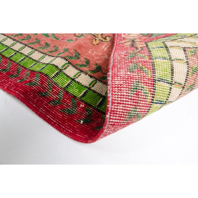 Turkish Mid 20th Century Oushak Turkish Handknotted Rug For Sale - Image 3 of 10