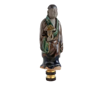 Shiwan Mudman Figural Lamp Finial