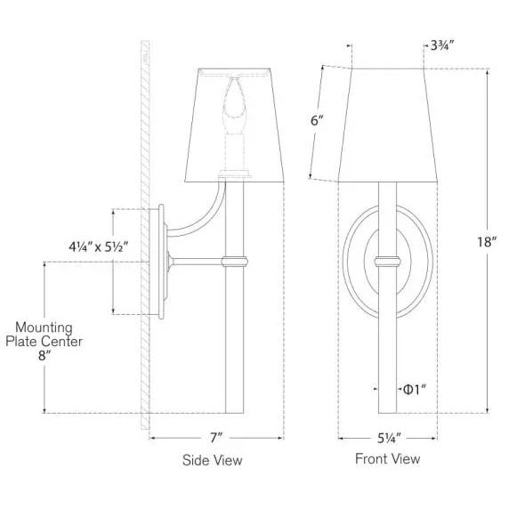 Visual Comfort Marie Flanigan for Visual Comfort Signature Abigail Large Sconce in Bronze & Clear Wavy Glass with Linen Shade For Sale - Image 4 of 4