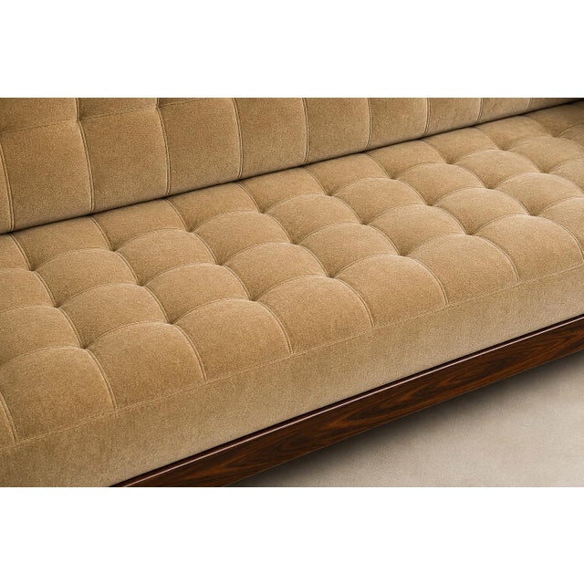 Sofa in Brazilian Rosewood and Camel Mohair by Móveis Provenzal, Brazil, 1960s For Sale - Image 11 of 17