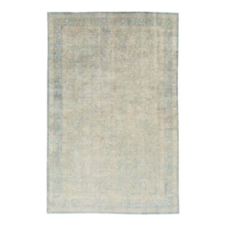 Galerie Shabab Collection Large Handmade Chinese Carpet in Seafoam Blue and Seafoam Green For Sale