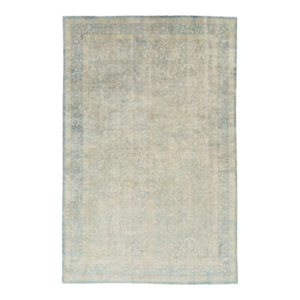 Galerie Shabab Collection Large Handmade Chinese Carpet in Seafoam Blue and Seafoam Green