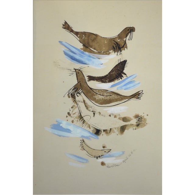 A fine painting by Konrad Cramer (Germany/NY 1883-1963). This work exhibits Cramer's whimsically precise approach to non-...