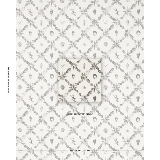 An artful collage of shells and marine curiosities, Grotto Treillage in grisaille is a playful take on a traditional...