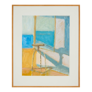 David Post 20th Century "Studio Window, With Stool," 2009 Acrylic on Paper