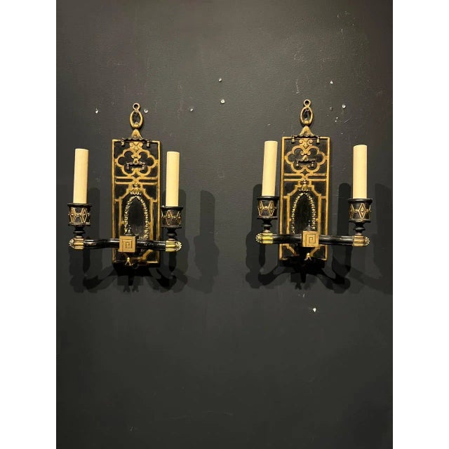 Metal Pair of 1900 Neoclassical Sconces For Sale - Image 7 of 7
