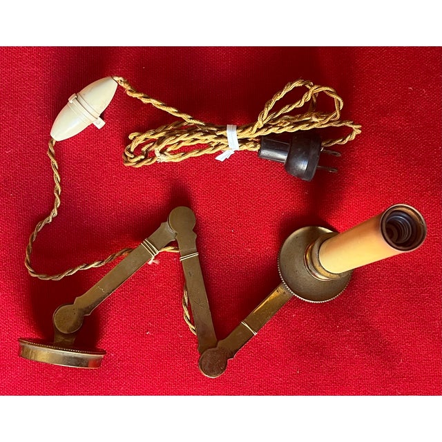 Brass Swing Arm Library Wall Light Sconce Lamp For Sale - Image 13 of 17