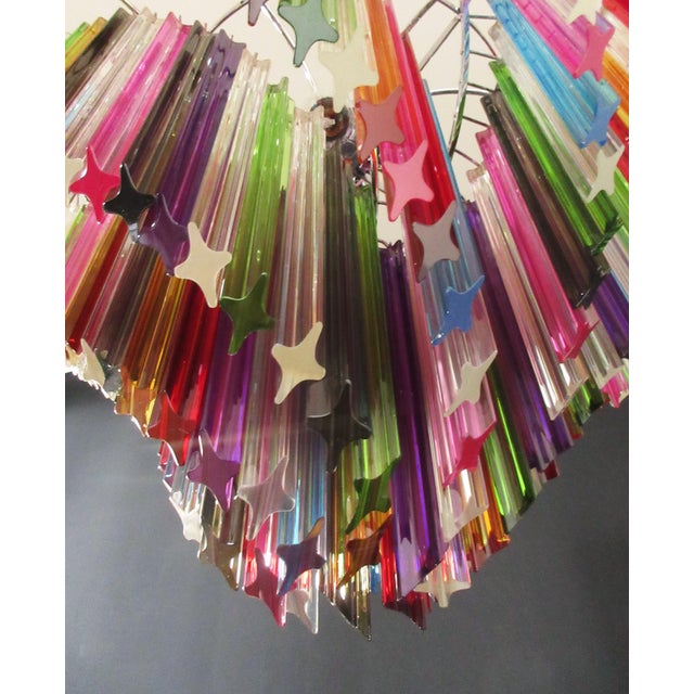 Italian Multicolored Quadriedri Murano Glass Chandeliers, 1990s, Set of 2 For Sale - Image 18 of 18