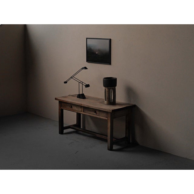 Wood Antique French Oak Worktable, 1890s For Sale - Image 7 of 18