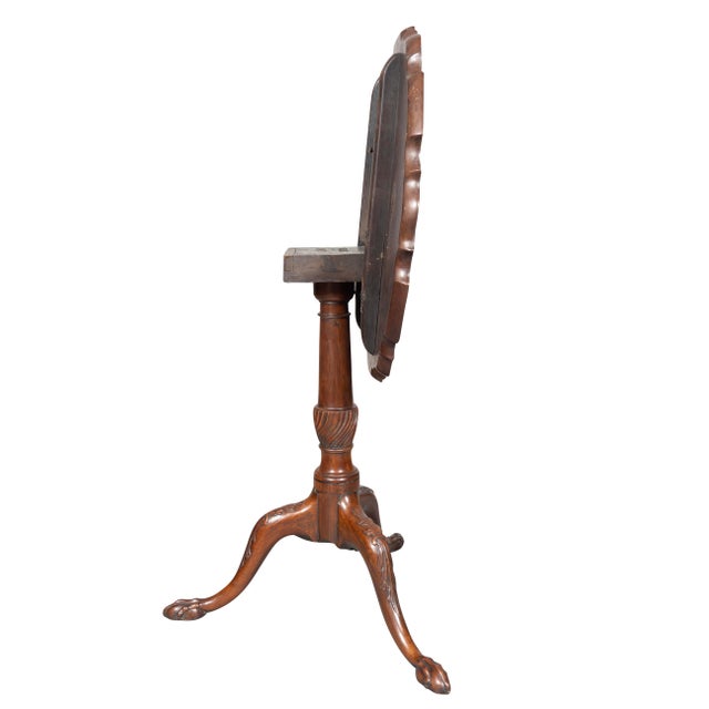 18th Century George III Mahogany Piecrust Tilt Top Table For Sale - Image 5 of 8