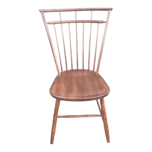 Yugoslavian Faux Bamboo Cherry Windsor Chair, Circa 1970s