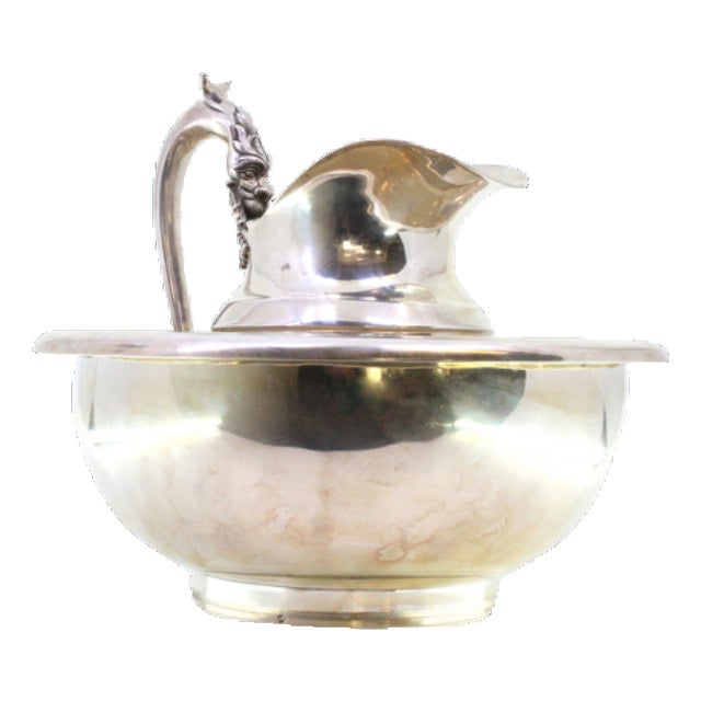 Lavender and Silver Gum with Friezes, Embossed Handle Mask and Embossed Acanthus Leaves For Sale
