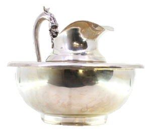 Lavender and Silver Gum with Friezes, Embossed Handle Mask and Embossed Acanthus Leaves