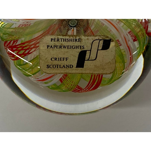 Vintage Perthshire Art Glass Paperweight - Swirl Pinwheel With Complex Millefiori - Crieff, Scotland For Sale - Image 4 of 7