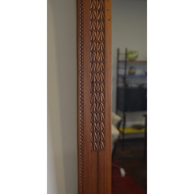 Art Nouveau Mirror in Finely Chiseled Wood For Sale - Image 10 of 12