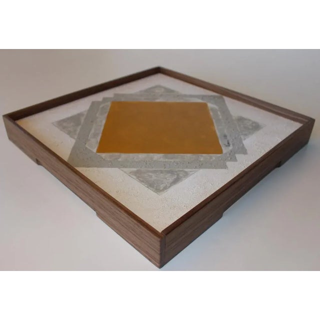 "Imperial" tray of Meccani Studio for Meccani Design 2017. Name tray made and decorated by hand with mixed technique....