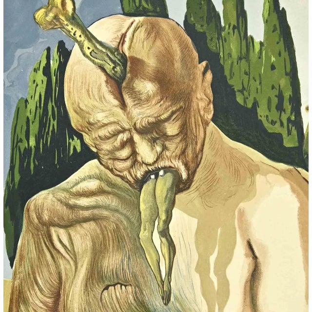 Lucifer - Paradise 9 is a woodcut print realized in 1963 for a series illustrating the Medieval poem of the "Divine...