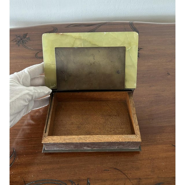 Art Nouveau Jewelry Box in Onyx and Metal, 1920s For Sale - Image 10 of 18