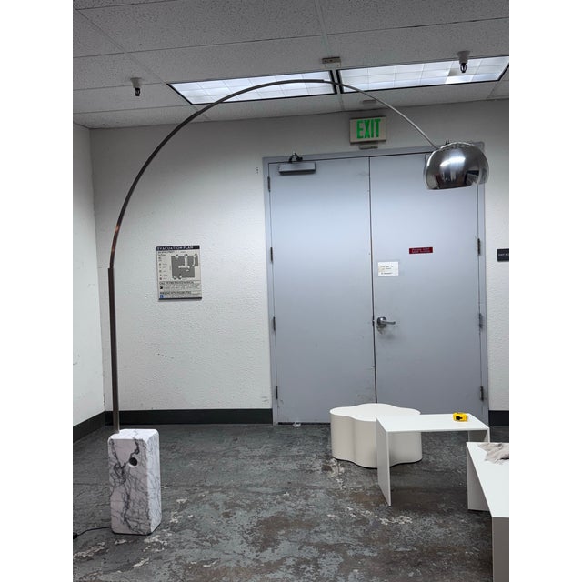 Mid-Century Modern Achille + Pier Giacomo Castiglioni for Flos Arco Floor Lamp For Sale - Image 3 of 12