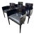 Vintage Alden Parkes Contemporary Black Barrel Game Table Chairs - Set of 4 For Sale