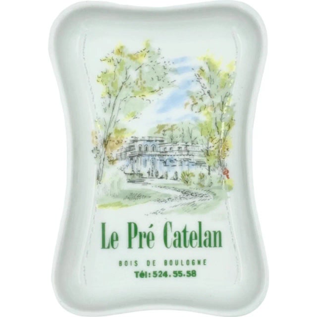21st Century Le Pre Catelan Restaurant Paris France Porcelain Ashtray Trinket Dish For Sale - Image 12 of 12