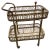 Brown 1950s Italian Rattan Bar Cart For Sale - Image 8 of 8