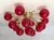 Italian sputnik flush mount with rose pink Murano glass globes carefully hand blown with bubbles inside the glass using...