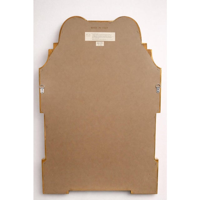 1980s Italian Gold Leaf Arched Mirror Stepped Profile Scroll Corners For Sale In Philadelphia - Image 6 of 7