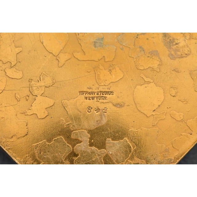 Tiffany Studios New York Zodiac Bronze Doré Inkwell For Sale - Image 13 of 15