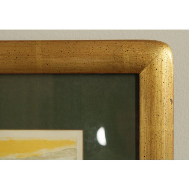 Wood Eliane Thiollier French Country Village Framed Lithograph For Sale - Image 7 of 13