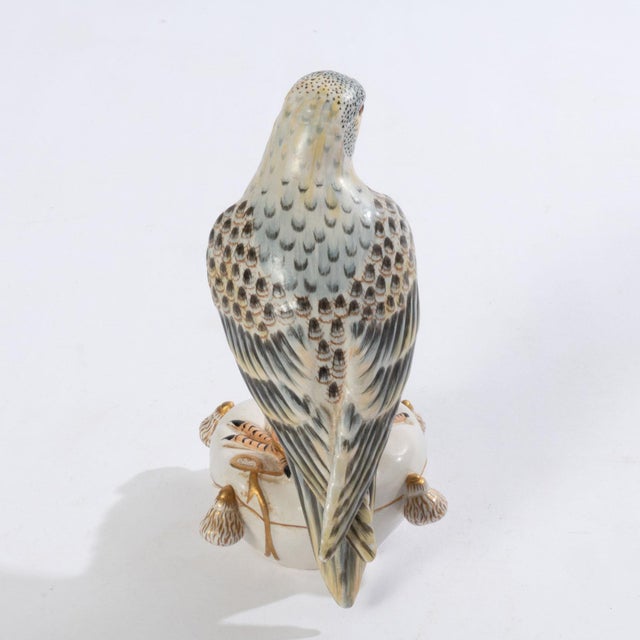 Mottahedeh Mottahedeh Porcelain Falcon on Pillow For Sale - Image 4 of 7