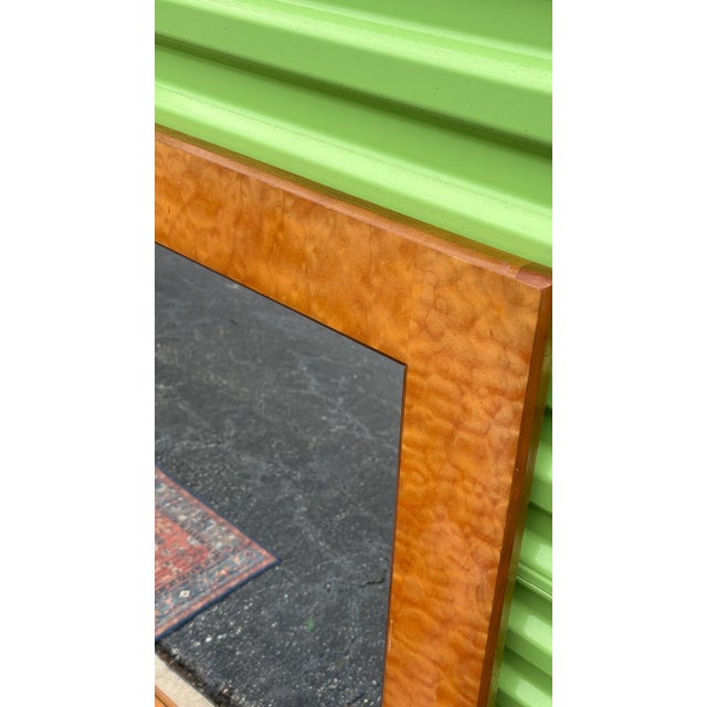 Transitional 1970s Monumental Burl Asymmetrical Horizontal Mirror 33 X 72 3/4 For Sale - Image 3 of 3
