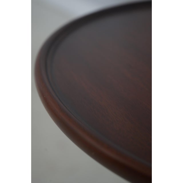 Henkel Harris Mahogany Round Pedestal Side Table Candle Stand For Sale - Image 9 of 14