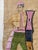Folk Art Pair of Mid-Century Raffia Textile Panels in Vintage Bamboo Frames For Sale - Image 3 of 3