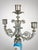 Metal Pair of Antique Signed p.h. Mourey French Victorian Silvered Metal & Sèvres Style Porcelain Three-Light Candelabras For Sale - Image 7 of 12